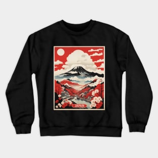 Japan Travel Vintage Tourism Poster Crewneck Sweatshirt